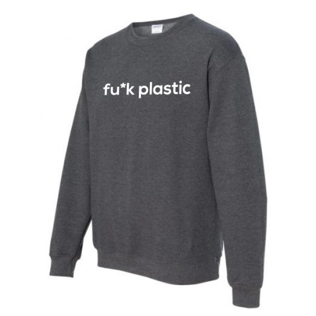 Grey Upfront Crewneck Sweater